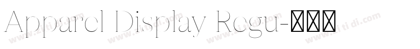 Apparel Display Regu字体转换